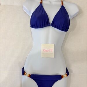 Elegant Deep Blue Women's Bikini Set
